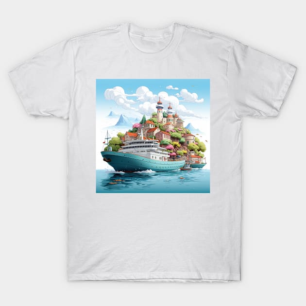 sweet kawaii style cruise port with friendly T-Shirt by Xplore Digital